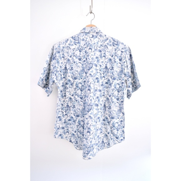 Comme des Garçons - 1990s Cotton 墨流し (suminagashi) Print Shirt - Picture 10 of 10